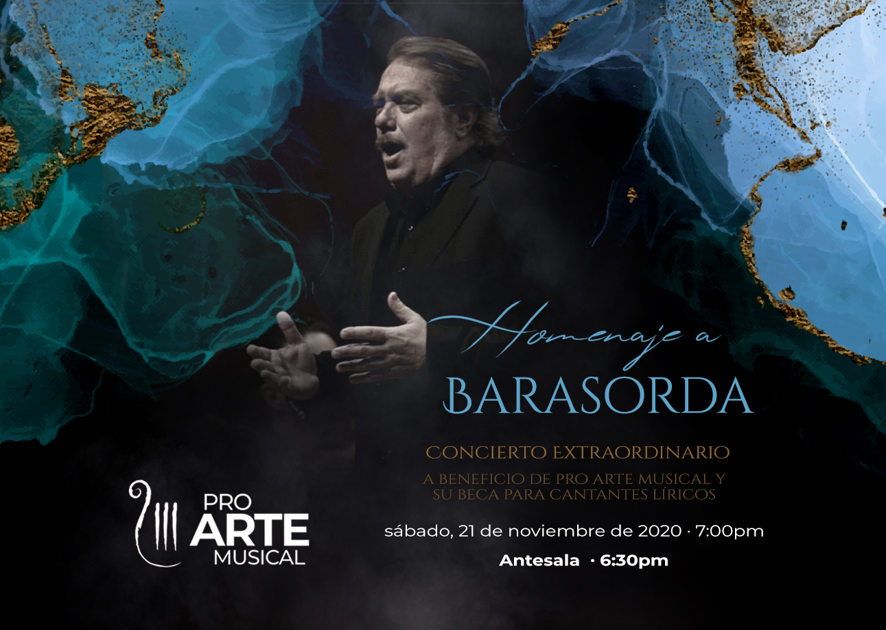 En un concierto extraordinario, Pro Arte Musical presenta su Homenaje a Barasorda